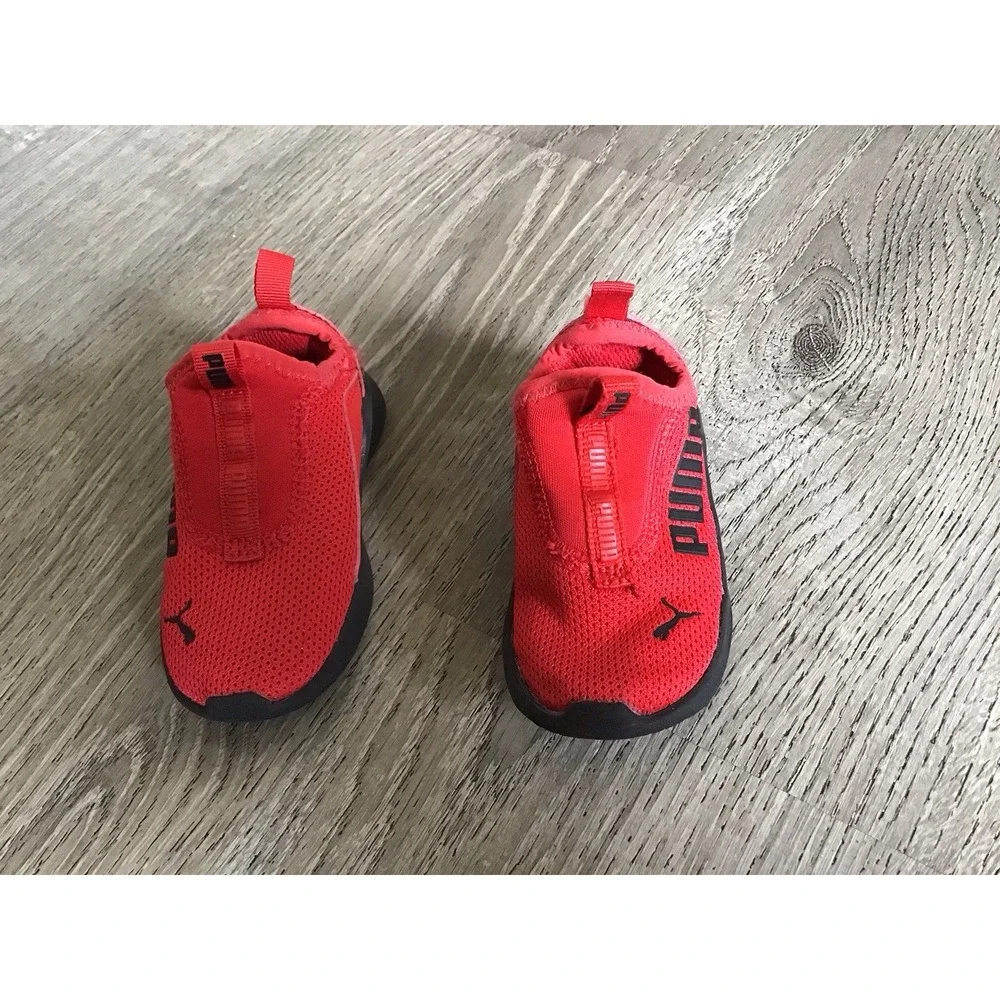 Puma Size 6C Red Slip On Toddler Boys Baby Shoes Wired Rapid Sneakers 386548-03